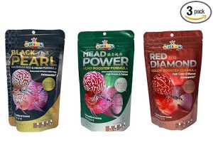 thumbnail image 2 of Okiko Cichlid Flowerhorn Fish Food – High Protein Calcium Pellets (M, 100g, 12-Pack) 2 of 4