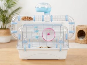 Central Fish Aquarium - The Pets Kingdom Acrylic Hamster Cage with Tunnel System & Clear View Design – BPA-Free Non-Toxic Small Pet Habitat for Hamsters, Gerbils & Mice (47x30x37cm)